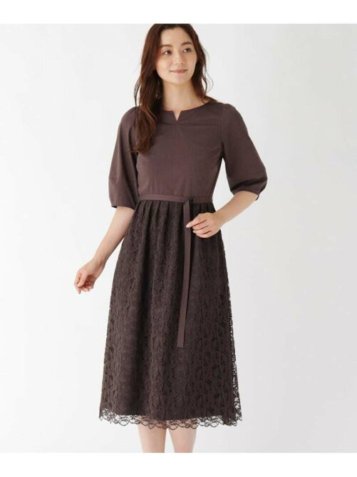 World Online Store ベルテッドフラワーレースワンピース Rakuten Fashion 楽天ファッション 旧楽天ブランドアベニュー Bh4077