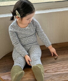 【SALE／20%OFF】aimoha KIDS 【aimoha-KIDS-】韓国子供服 ストレッチルームウェアパジャマ 上下2点セット アイモハ インナー・ルームウェア パジャマ ブルー グリーン ブラウン イエロー