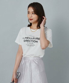 UNTITLED 【上品カジュアル】ロゴTシャツ アンタイトル トップス カットソー・Tシャツ ホワイト グレー【送料無料】