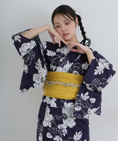 yulie 浴衣2点セット(浴衣/兵児帯)簡単レディース大人40代 プールヴー 着物・浴衣・和装小物 浴衣【送料無料】