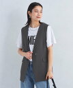 【SALE／50%OFF】UNITED ARROWS green label relaxing エアシカル ジレ -マシンウォッシャブル・ストレッチ・UVカット- ユナイテッドアローズ グリーンレーベルリラクシング トップス ベスト・ジレ グレー【送料無料】