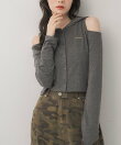前釦肩開きフーディー