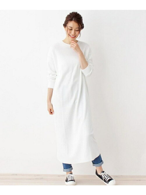 Opaque Clip 洗える ハニカムワッフル2wayヘンリーロング