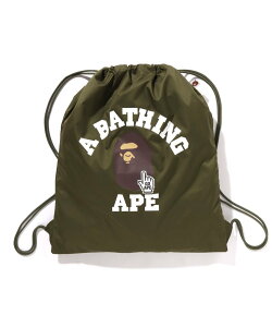 A BATHING APE GO APE POINTER COLLEGE KNAPSACK BAPEC �A �x�C�V���O �G�C�v �o�b�O �����b�N�E�o�b�N�p�b�N �u���b�N �l�C�r�[ �x�[�W�� �O���[�� ���b�h�y���������z
