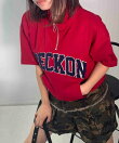 0『ポケット付き』『ハーフジップジップ』袖ワッペン半袖トップス