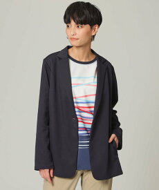 【SALE／61%OFF】EVEX by KRIZIA 【ウォッシャブル】トリアセマットストレッチテーラードジャケット エヴェックス バイ クリツィア ジャケット・アウター テーラードジャケット・ブレザー ネイビー ホワイト【送料無料】