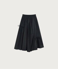 LA POMME petit Black Ribbon Skirt ブラックリボンスカート ラポミ・プチ スカート ロング・マキシスカート ブラック【送料無料】