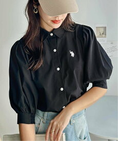 【SALE／40%OFF】GeeRA 【US.POLO.ASSN】ボリューム袖シャツブラウス ジーラ トップス シャツ・ブラウス ブラック ネイビー ホワイト