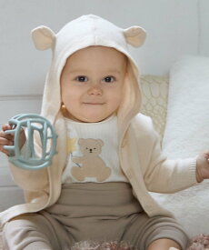 【SALE／20%OFF】petit main アニマルカーディガン ナルミヤオンライン マタニティウェア・ベビー用品 ベビートップス ホワイト ピンク