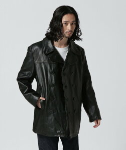 Schott 140 LEATHER PEACOAT/���U�[�s�[�R�[�g �V���b�g �W���P�b�g�E�A�E�^�[ ���C�_�[�X�W���P�b�g �u���b�N�y���������z