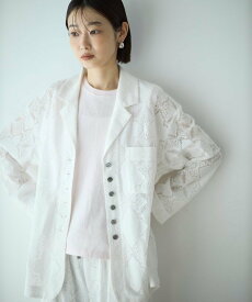 【SALE／50%OFF】Firsthand パネル レース シャツ ジャケット / セットアップ対応 26SS フリークスストア ジャケット・アウター その他のジャケット・アウター ブラック ホワイト【送料無料】