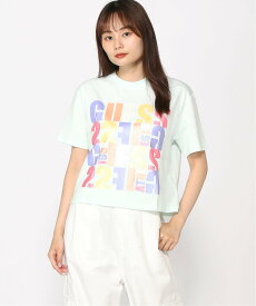 【SALE／30%OFF】GUESS (W)Edwina Crop Tee ゲス トップス カットソー・Tシャツ ピンク ホワイト オレンジ グリーン