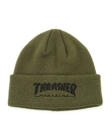 THRASHER (U)THRASHER/THRASHER MAG LOGO アクリルビーニー ジャックローズ 帽子 ニット帽・ビーニー カーキ グレー ブラック