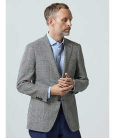 【SALE／50%OFF】Aquascutum MEN 【UK Traditional】Linen Glenplaid Jacket アクアスキュータム ジャケット・アウター テーラードジャケット・ブレザー ブルー【送料無料】