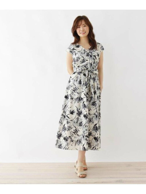 Soup 大きいサイズあり 13号 水彩風ブロードフレンチスリーブワンピース Rakuten Fashion 楽天ファッション 旧楽天ブランドアベニュー 9080