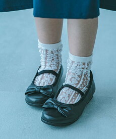 devirock フォーマル バレエシューズ 子供服 キッズ 女の子 フォーマル シューズ 靴 26SS デビロック シューズ・靴 レースアップ・ドレスシューズ ホワイト ブラック シルバー