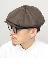 Ruben キャスケット メンズ 帽子 スエード調 ニュースボーイキャップ 大きめ 秋 冬 エー.エム.エス. 帽子…