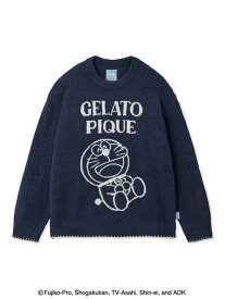gelato pique 【ドラえもん】【メンズ】ベビモコジャガードプルオーバー ジェラートピケ トップス スウェット・トレーナー ネイビー【送料無料】
