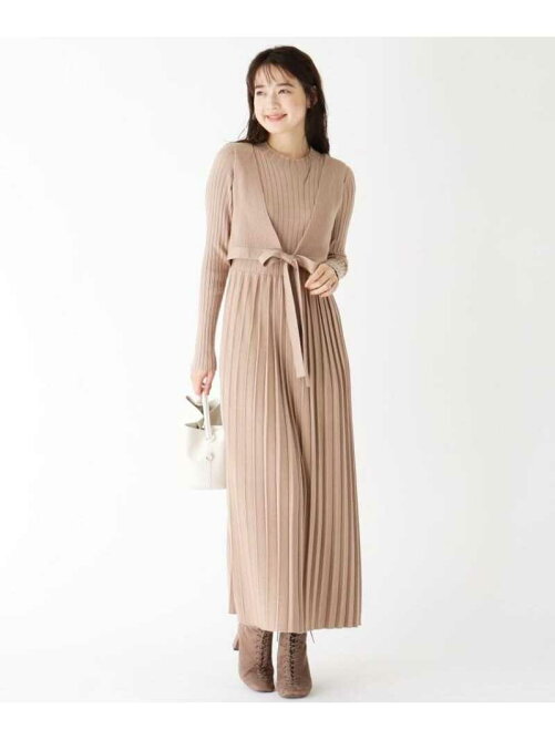 Opaque Clip リボン使いレイヤード風ニットワンピース Rakuten Fashion 楽天ファッション 旧楽天ブランドアベニュー Bt80