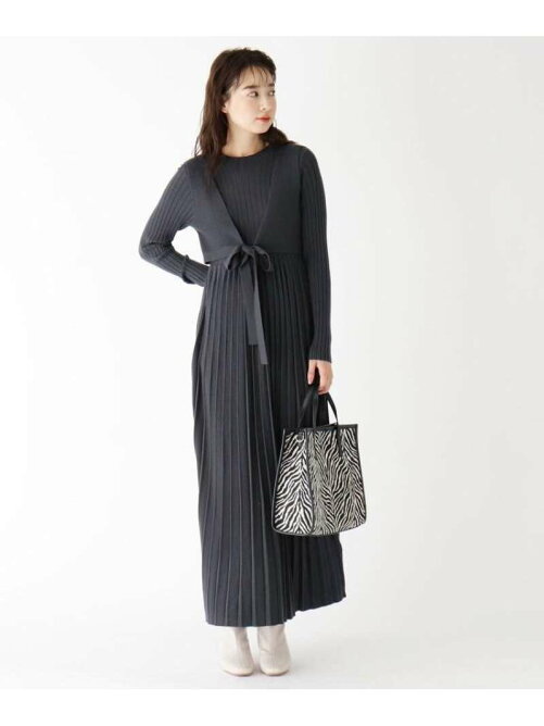 Opaque Clip リボン使いレイヤード風ニットワンピース Rakuten Fashion 楽天ファッション 旧楽天ブランドアベニュー Bt80