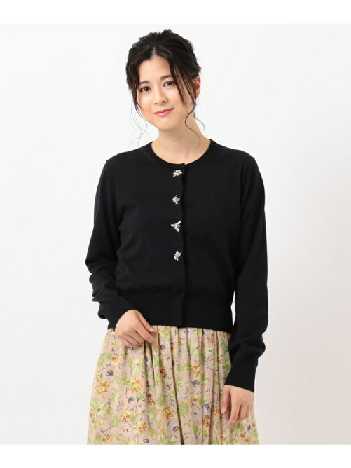 組曲 洗える コットンポリエステルディティール ビジューボタンカーディガン Rakuten Fashion 楽天ファッション 旧楽天ブランドアベニュー Dk90