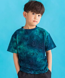 BeBe Petits Pois Vert 【店舗限定】エンボスポイントタイダイTシャツ(95~150cm) ベベ オンライン ストア トップス カットソー・Tシャツ グリーン ブルー