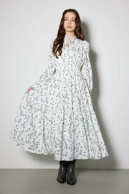 【SALE／60%OFF】rienda シャーリングフレアワンピース リエンダ ワンピース・ドレス ワンピース ホワイト ネイビー【送料無料】