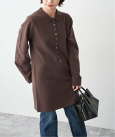 【SALE／30%OFF】Spick & Span ポロシャツチュニックニットワンピ スピックアンドスパン ワンピース・ドレス ワンピース グレー ブラウン【送料無料】