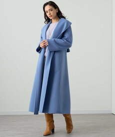 【SALE／30%OFF】ANAYI シャルムビーバーショールカラーコート アナイ ジャケット・アウター その他のジャケット・アウター ブルー ホワイト ベージュ ネイビー グレー ブラック【送料無料】