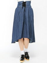 【Dukkah】(L)コルセットベルトイレヘムスカート