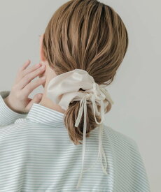 【SALE／50%OFF】SMELLY ドローコードボリュームシュシュ スメリー ヘアアクセサリー ヘアゴム ブラック