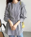 羽織にもなる!ペプラムシャツチュニック