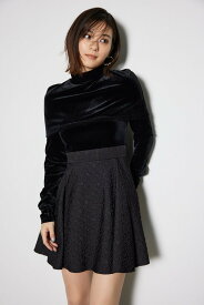 【SALE／50%OFF】rienda 2WAYベロアフレアミニワンピース リエンダ ワンピース・ドレス ワンピース ブラック レッド グレー【送料無料】