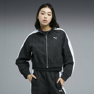 PUMA �E�B�����Y T7 �W���K�[�h �E�[�u�� �����b�N�X�h �g���b�N�W���P�b�g T7 Jacquarded Woven Jacket �v�[�} �W���P�b�g�E�A�E�^�[ ���̑��̃W���P�b�g�E�A�E�^�[ �u���b�N�y���������z