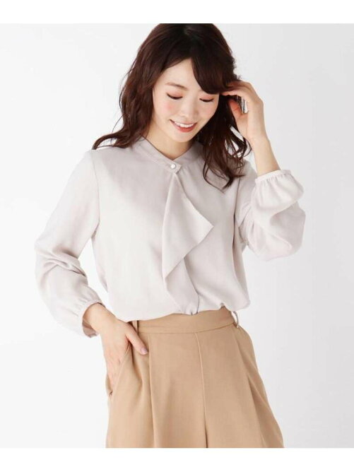Soup 大きいサイズあり 13号 フリル使いバンドカラーブラウス Rakuten Fashion 楽天ファッション 旧楽天ブランドアベニュー Br9084