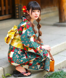 utatane 浴衣 セット レディース 浴衣セット 大人 3点セット(浴衣/帯/下駄) フリー ウタタネ 着物・浴衣・和装小物 浴衣【送料無料】