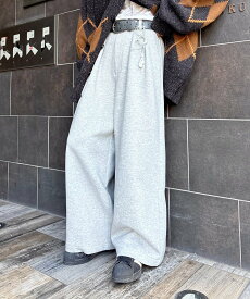 【SALE／40%OFF】CIAOPANIC TYPY 【UNISEX】スラックス見え/あったかワイドスウェットパンツ チャオパニックティピー パンツ その他のパンツ グレー ブラウン ブラック【送料無料】