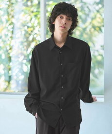 【SALE／40%OFF】UNITED ARROWS green label relaxing TRフラノ ジャストルーズ レギュラーカラー シャツ -ストレッチ- ユナイテッドアローズ グリーンレーベルリラクシング トップス シャツ・ブラウス ブラック ベージュ【送料無料】