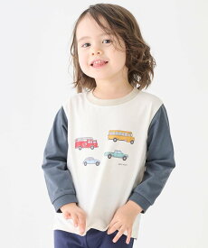 petit main 【プティプラ】BOYS長袖Tシャツ ナルミヤオンライン トップス カットソー・Tシャツ グレー ブルー グリーン ホワイト ピンク