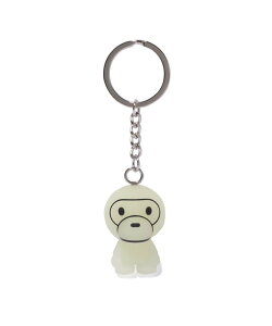 A BATHING APE GLOW IN THE DARK BABY MILO KEYCHAIN �A �x�C�V���O �G�C�v �t�@�b�V�����G�� �`���[���E�L�[�`�F�[�� �O���[��
