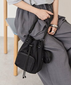 AMERICAN HOLIC ドローコード巾着ショルダーバッグ アメリカンホリック バッグ ショルダーバッグ ブラック カーキグリーン【送料無料】