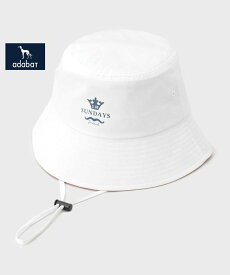 adabat 【新レーベル ADABAT NAVY】バケットハット アダバット 帽子 ハット ホワイト ピンク ネイビー【送料無料】