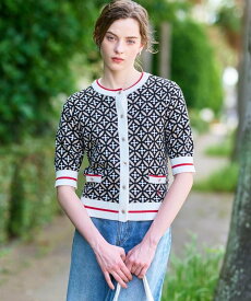 【SALE／15%OFF】DRESSTERIOR 【美人百花/モデル美香着用】オーバーラップサークルハーフスリーブカーディガン ドレステリア トップス カーディガン ベージュ【送料無料】