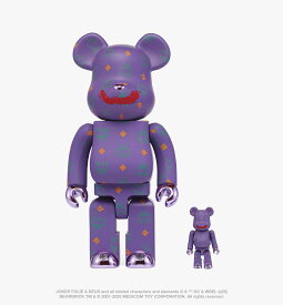MCM MCM X BE@RBRICK ジョーカー 100%&400% セット エムシーエム インテリア・生活雑貨 おもちゃ・ゲーム・フィギュア パープル【送料無料】