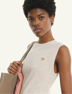 【SALE／50%OFF】Maison Kitsune (W)BABY FOX FINE RIB KNITTED TOP メゾン キツネ トップス ノースリー…