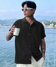 NOWLE/(M)【NOWLE】ファインリブ レギュラーカラー 半袖 ニットシャツ / サマーニットトップス