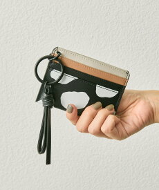 ear PAPILLONNER 《インフルエンサーuchida企画/本革》柄カードケース イア パピヨネ 財布・ポーチ・ケース その他の財布・ポーチ・ケース ブラック【送料無料】