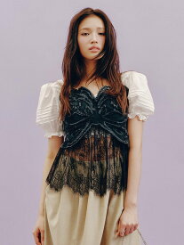 LILY BROWN 【LILY BROWN×ANNA SUI】バタフライレースデニムビスチェトップス リリーブラウン トップス その他のトップス ブラック ブラウン【送料無料】