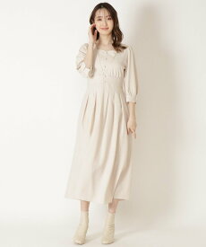 【SALE／40%OFF】WILLSELECTION ハートスクエアネックバックリボンワンピース ウィルセレクション ワンピース・ドレス その他のワンピース・ドレス ベージュ ピンク グリーン【送料無料】