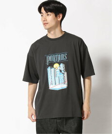 LOWRYS FARM バンドカコウTシャツショートスリーブ ローリーズファーム トップス カットソー・Tシャツ ブラック【送料無料】